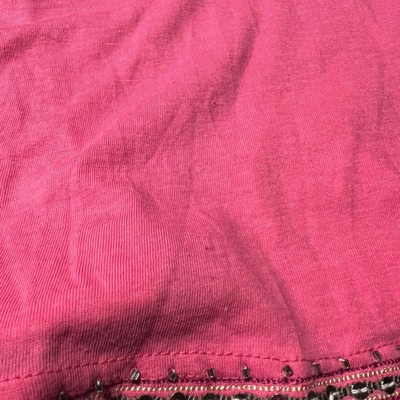 Y2K Self Esteem Pink Beaded Tank Top Size Large - Picture 10 of 11